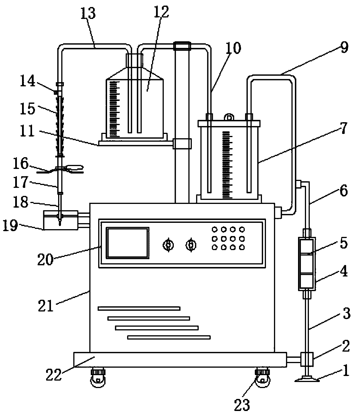 Hydrops drainage device for cardiovascular medicine department