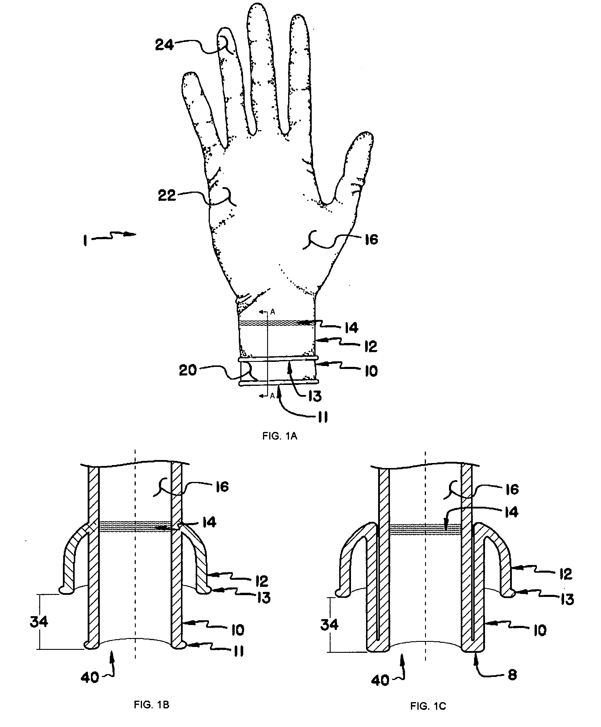 Double-cuffed chemotherapy gloves