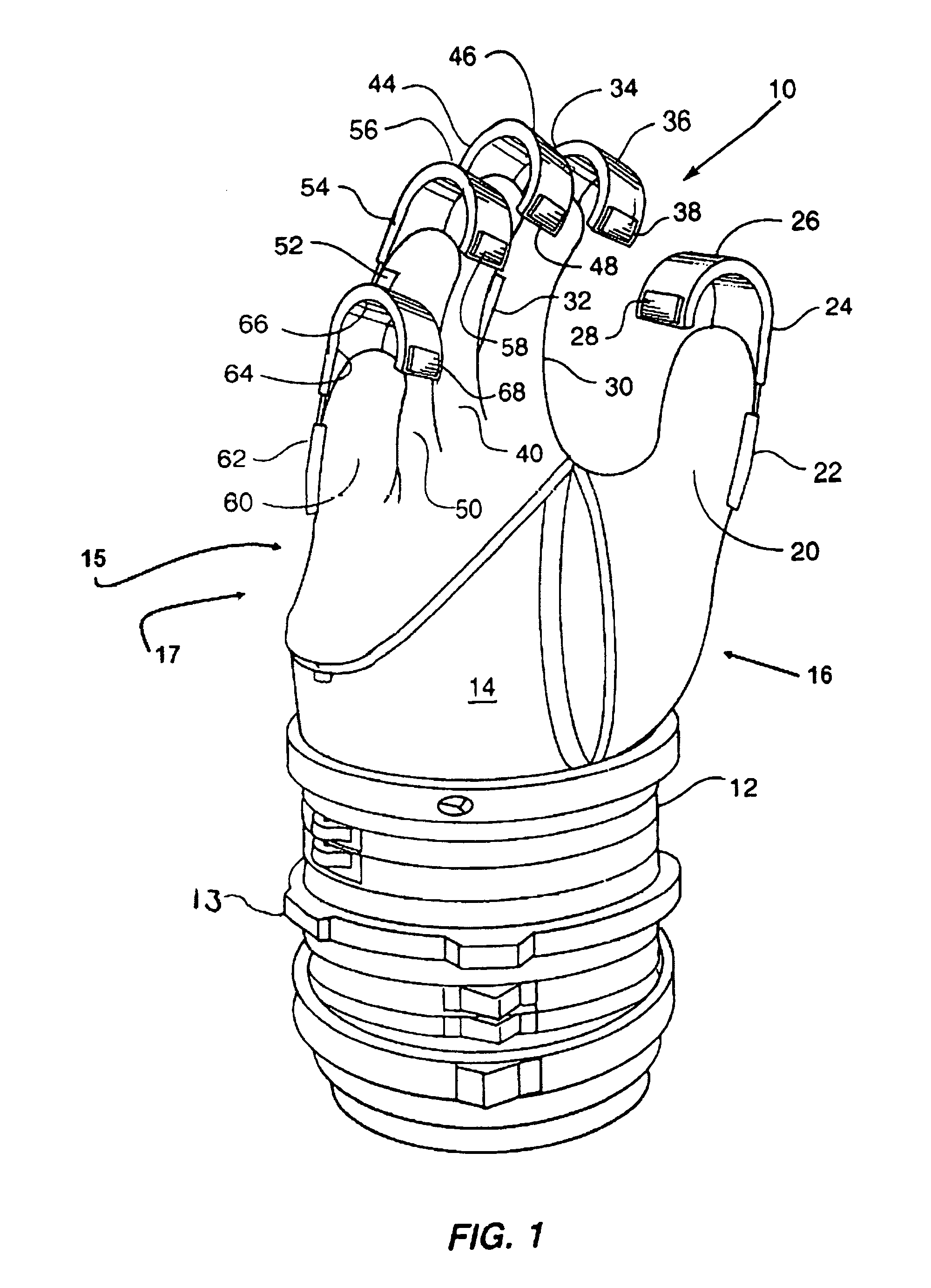 Astronaut gloves with finger extensions