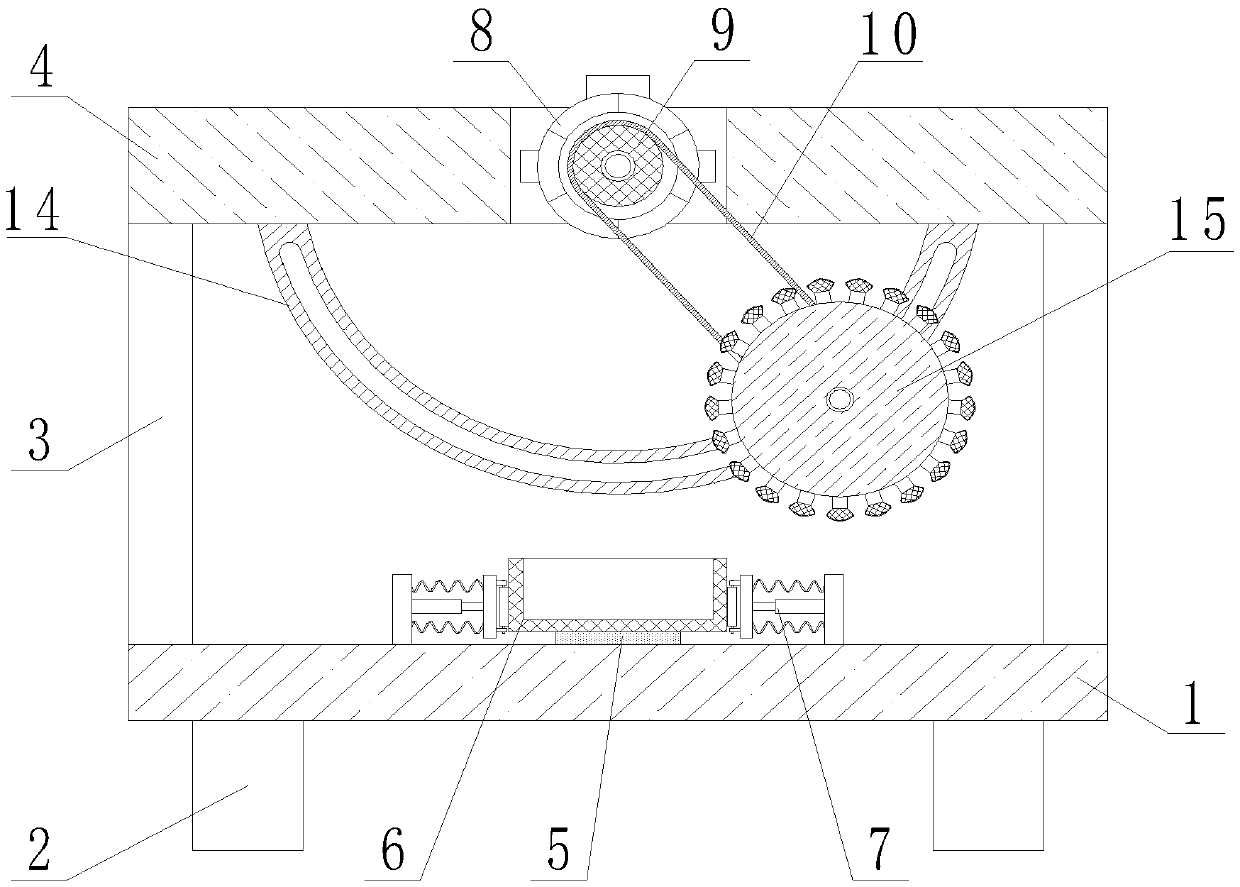 Fixing and cutting device for bridge frames