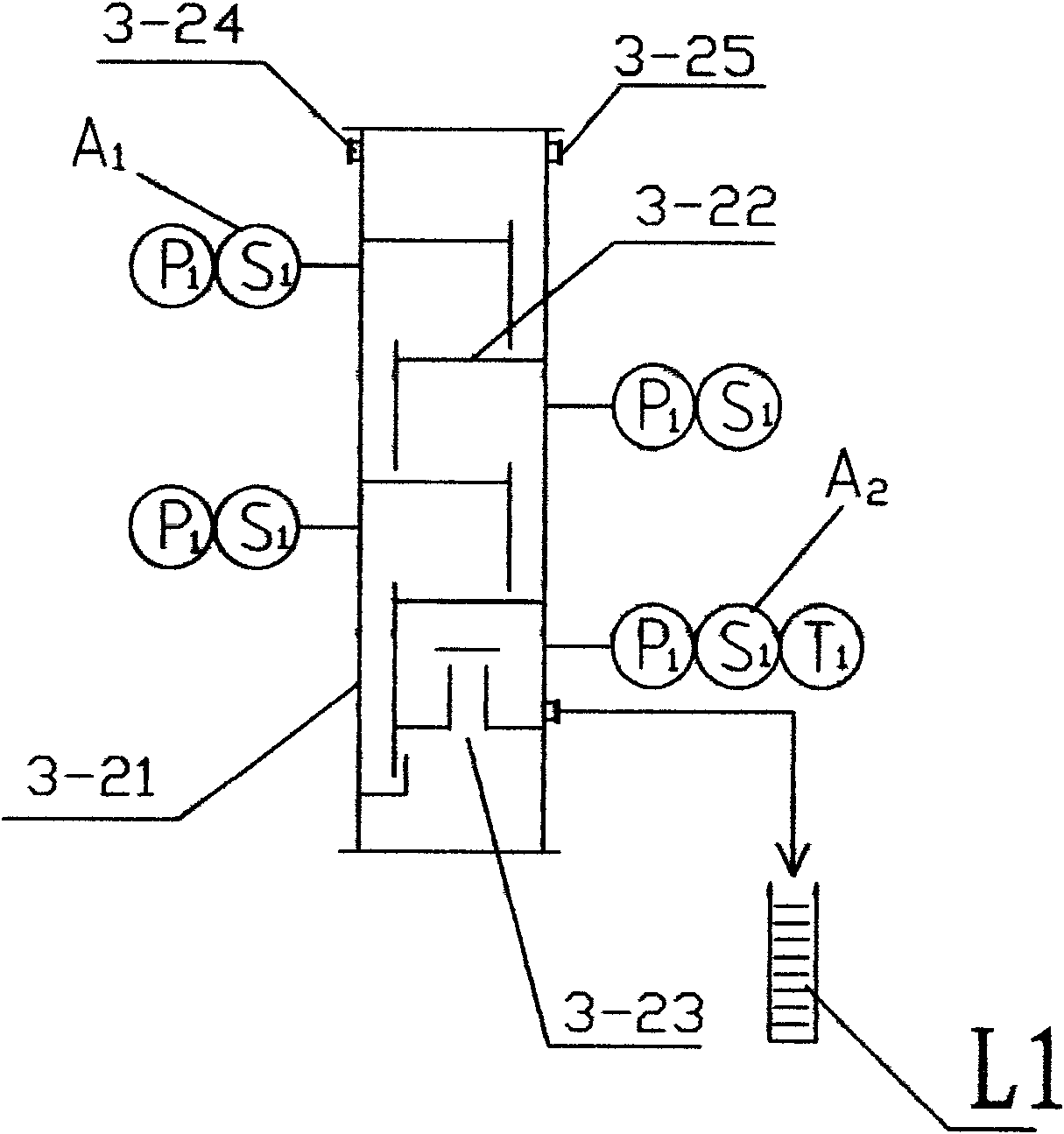 Combined type multifunctional experiment tower and experiment device thereof