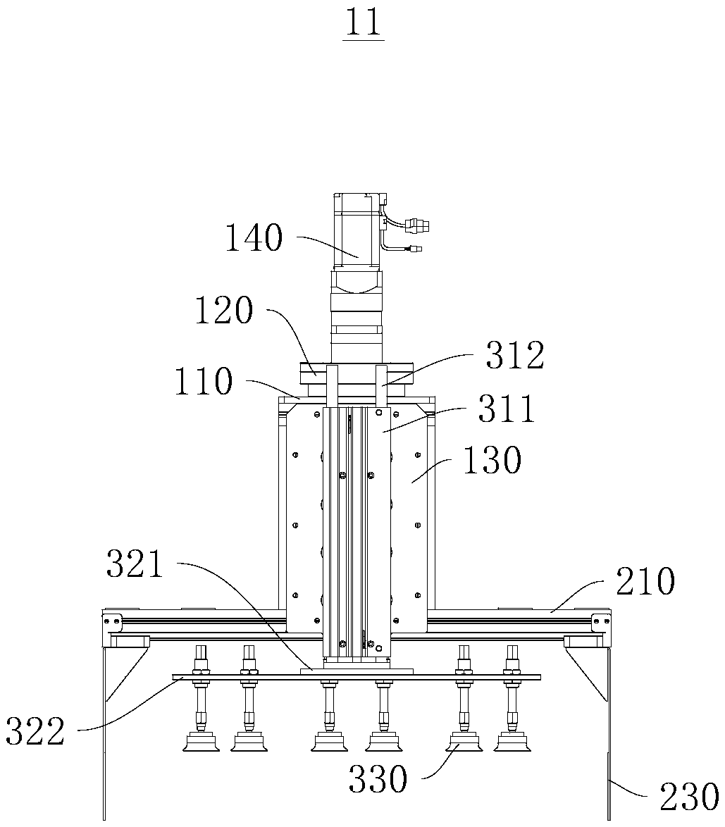 Sucking device, unstacking device and unstacking method