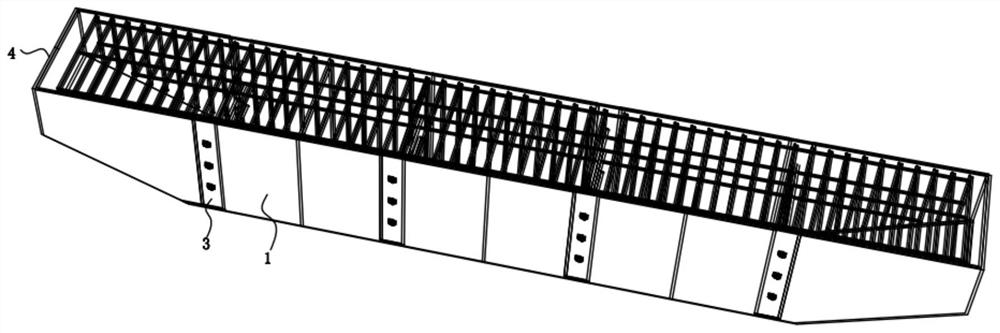 Cover beam of semi-prefabricated assembly type high-performance concrete formwork and construction method