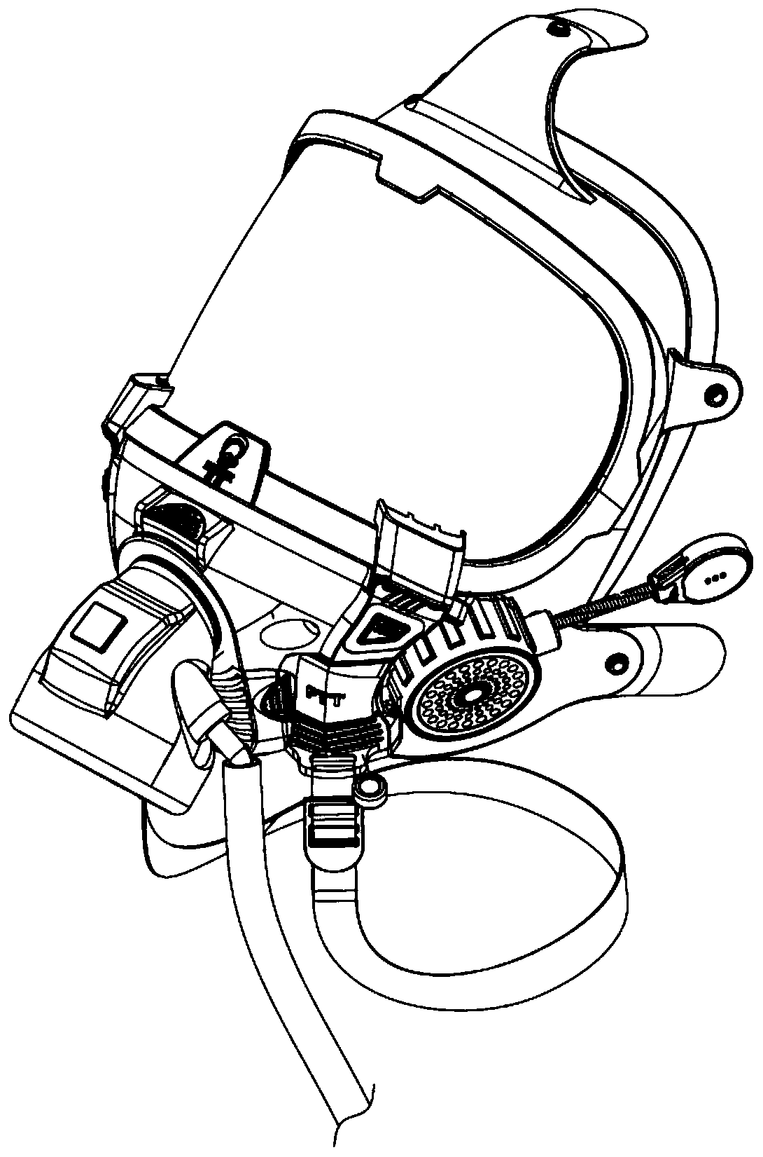 Face mask with rotary button on jack of gas supply valve and using method