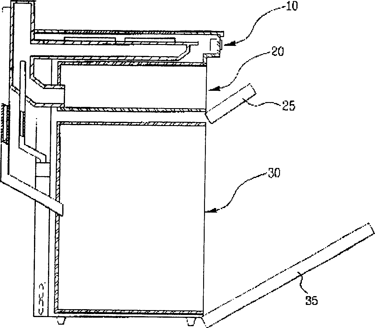 Door open-close device for gas microwave oven