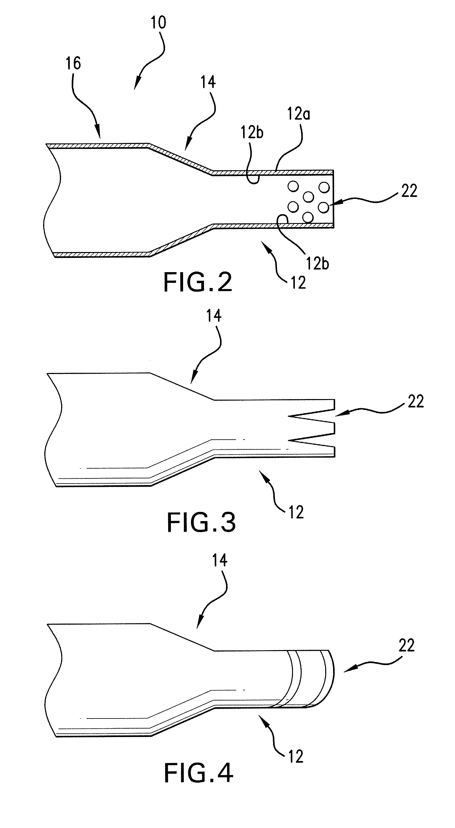 Method of reducing rigidity of angioplasty balloon sections