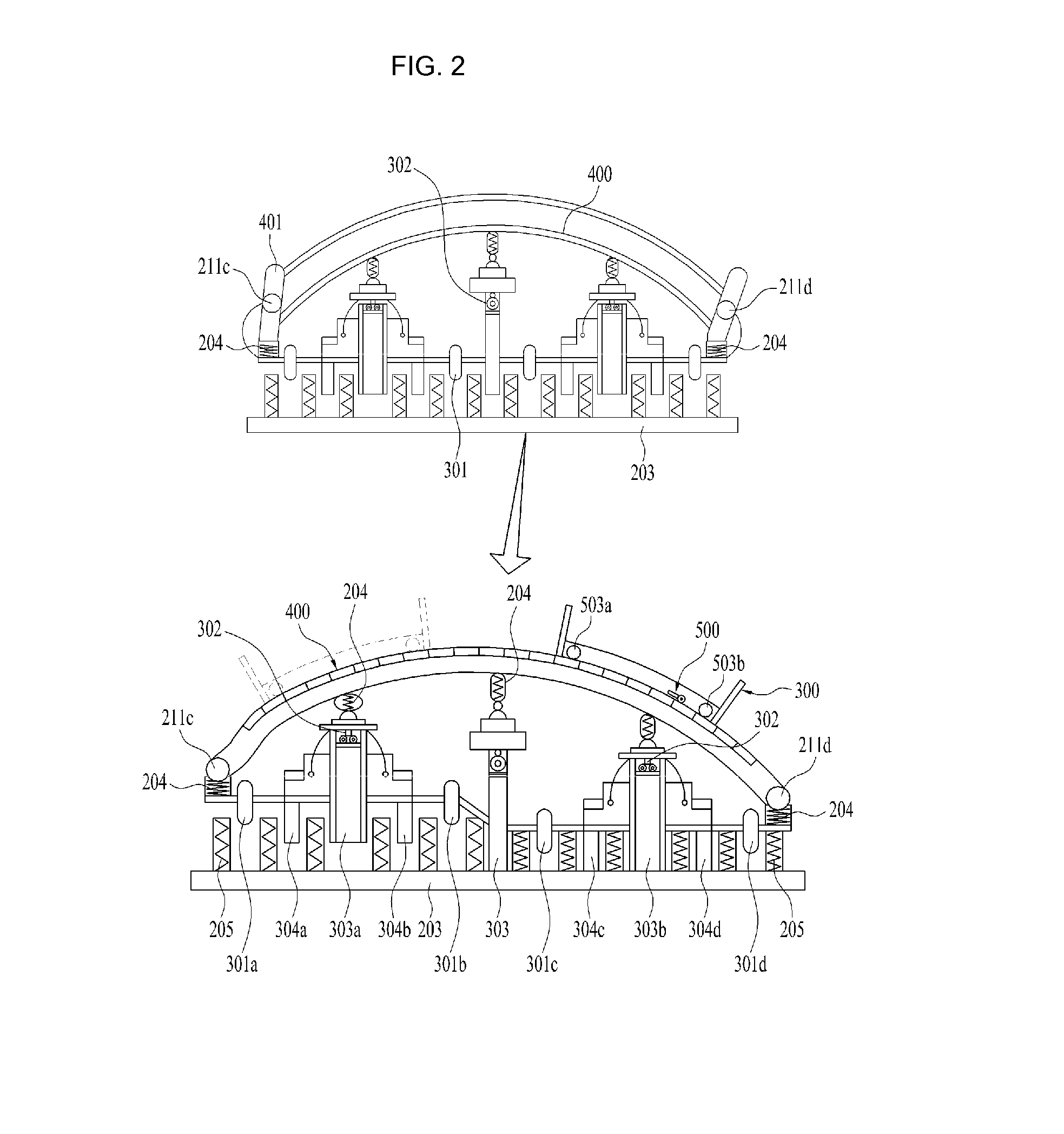 Electric device for lifting moving sidewalk for vehicle