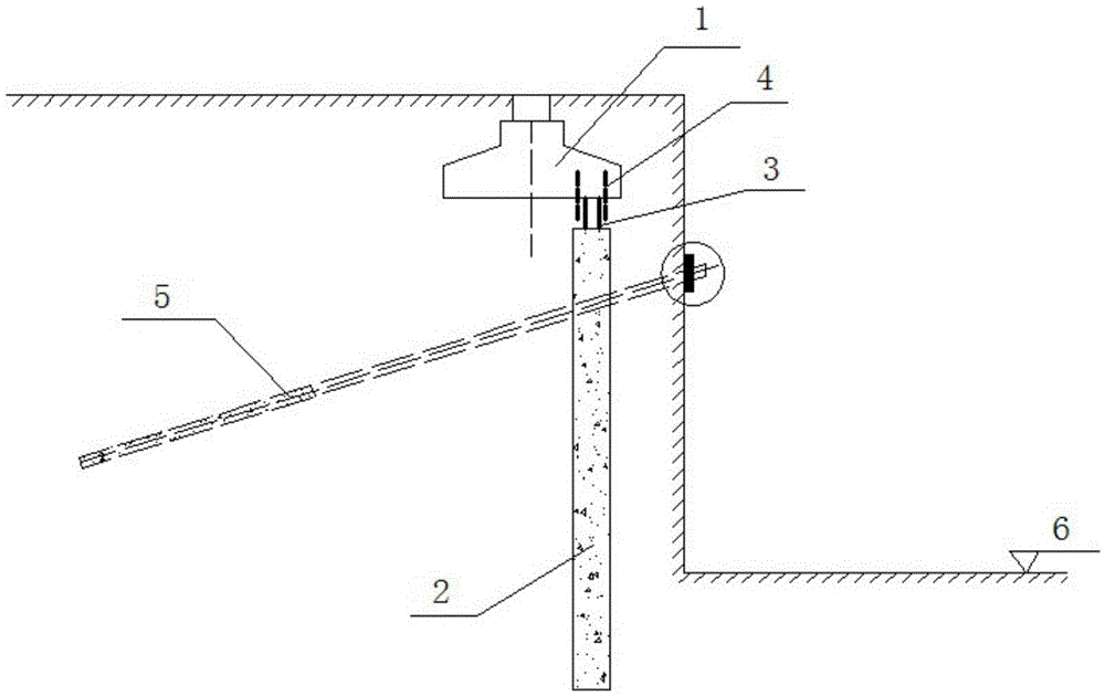 A kind of steel pipe support pile and anchor pole deep foundation pit support structure and its construction method