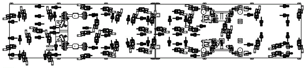 Full-load passenger car frame overall positioning and clamping tool