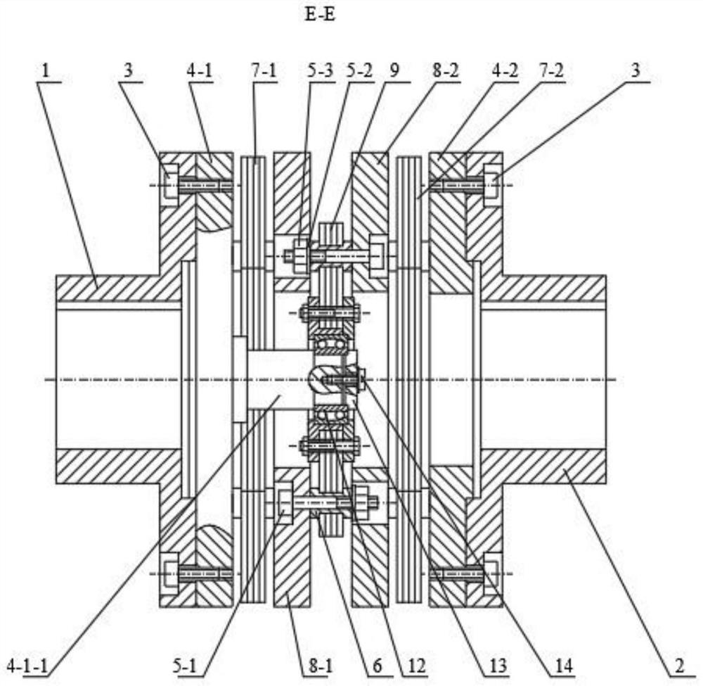 A diaphragm coupling of triple diaphragm group