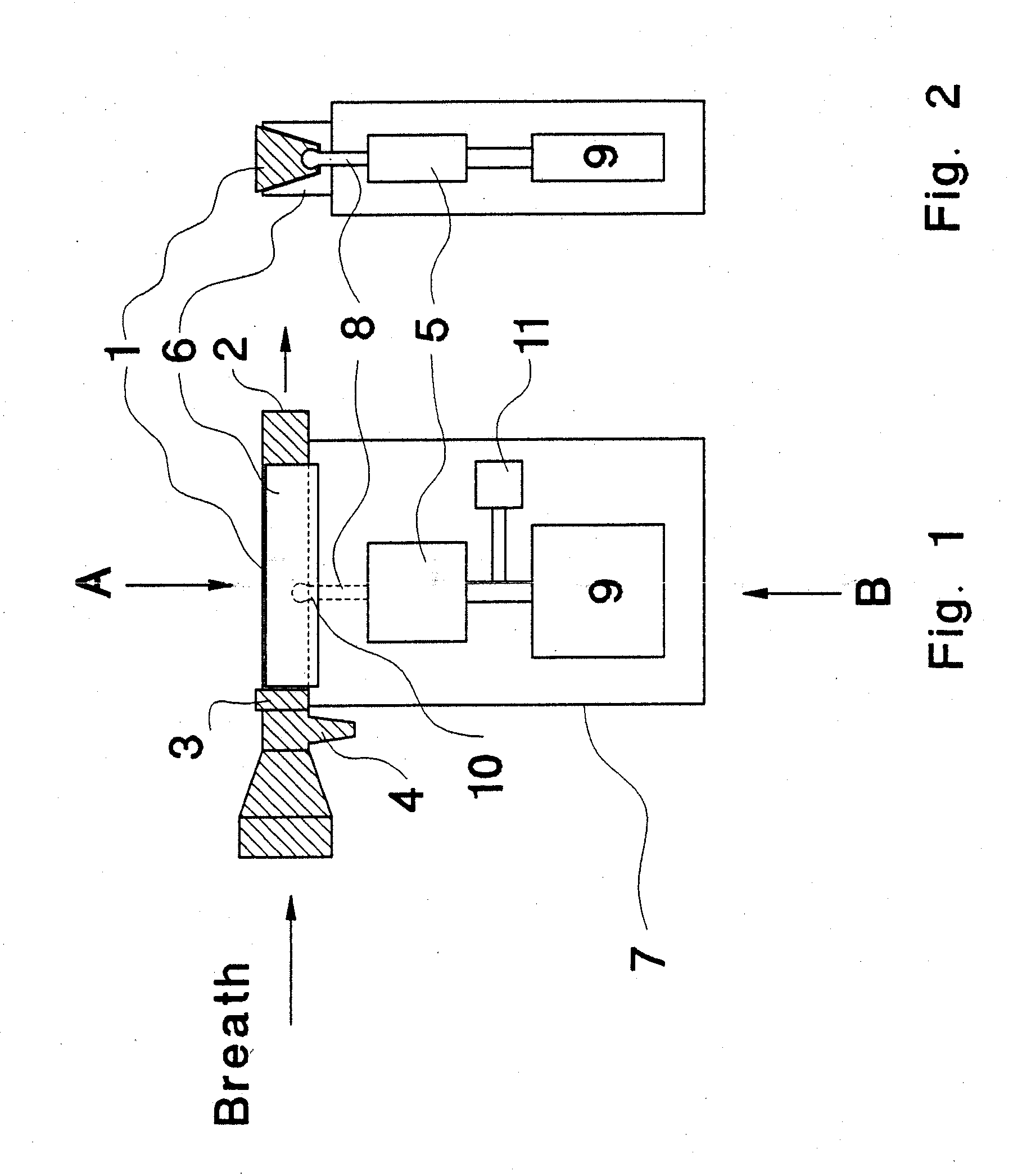 Breath alcohol measuring device with improved mouthpiece
