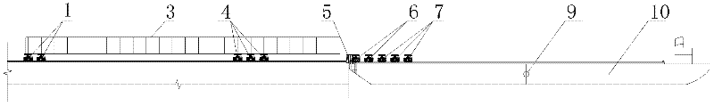 Roll-on/roll-off shipping method for long large steel box girder segment across obstacles