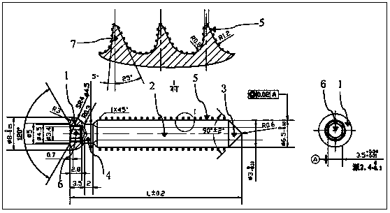 Screw capable of absorbing compound interface and manufacturing method of screw