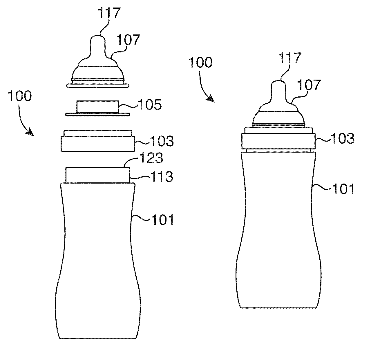 Automatic pacing system for a baby bottle