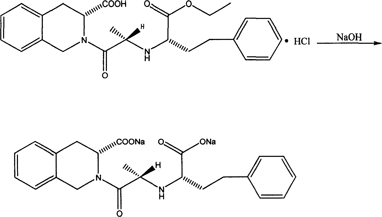 Metal salt of quinaprilat