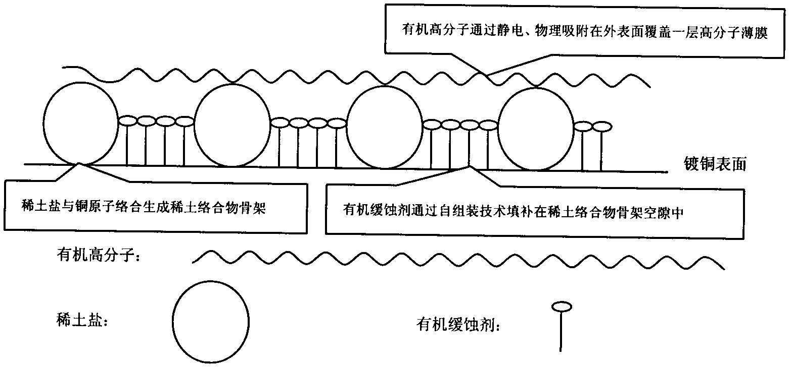 Novel water-soluble plated-copper protective agent and preparation method thereof