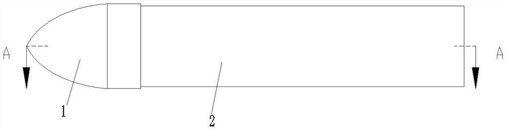 A water-entry buffer device for a damping vehicle