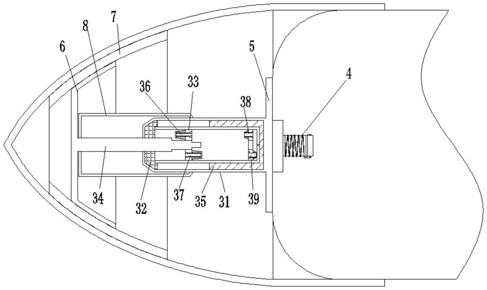 A water-entry buffer device for a damping vehicle