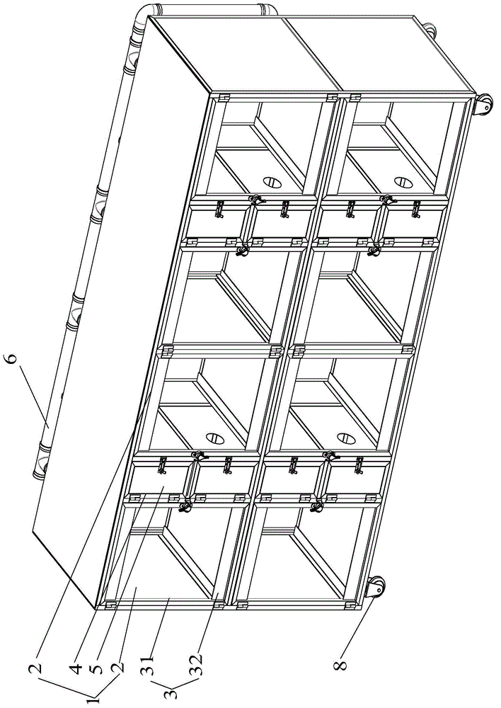 Cage for experimental cage-rearing SPF (specific pathogen free) tree shrew