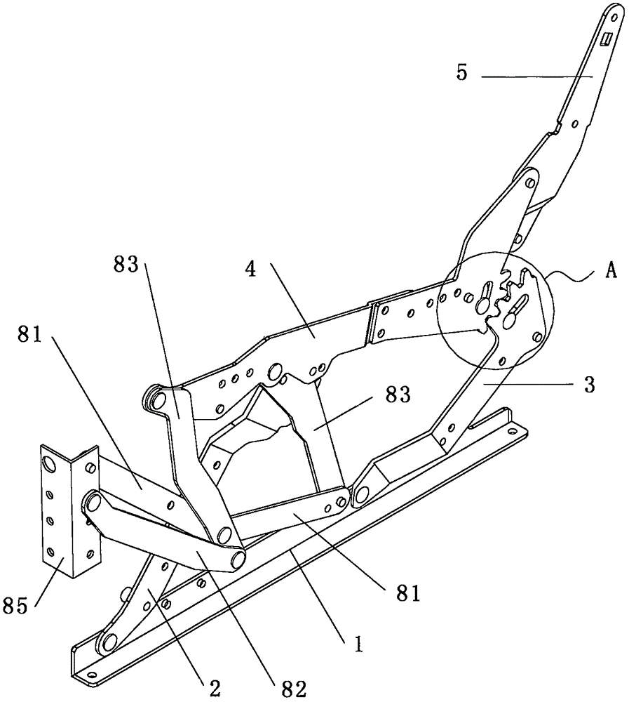 Flexing frame applied to seat unit and seat unit