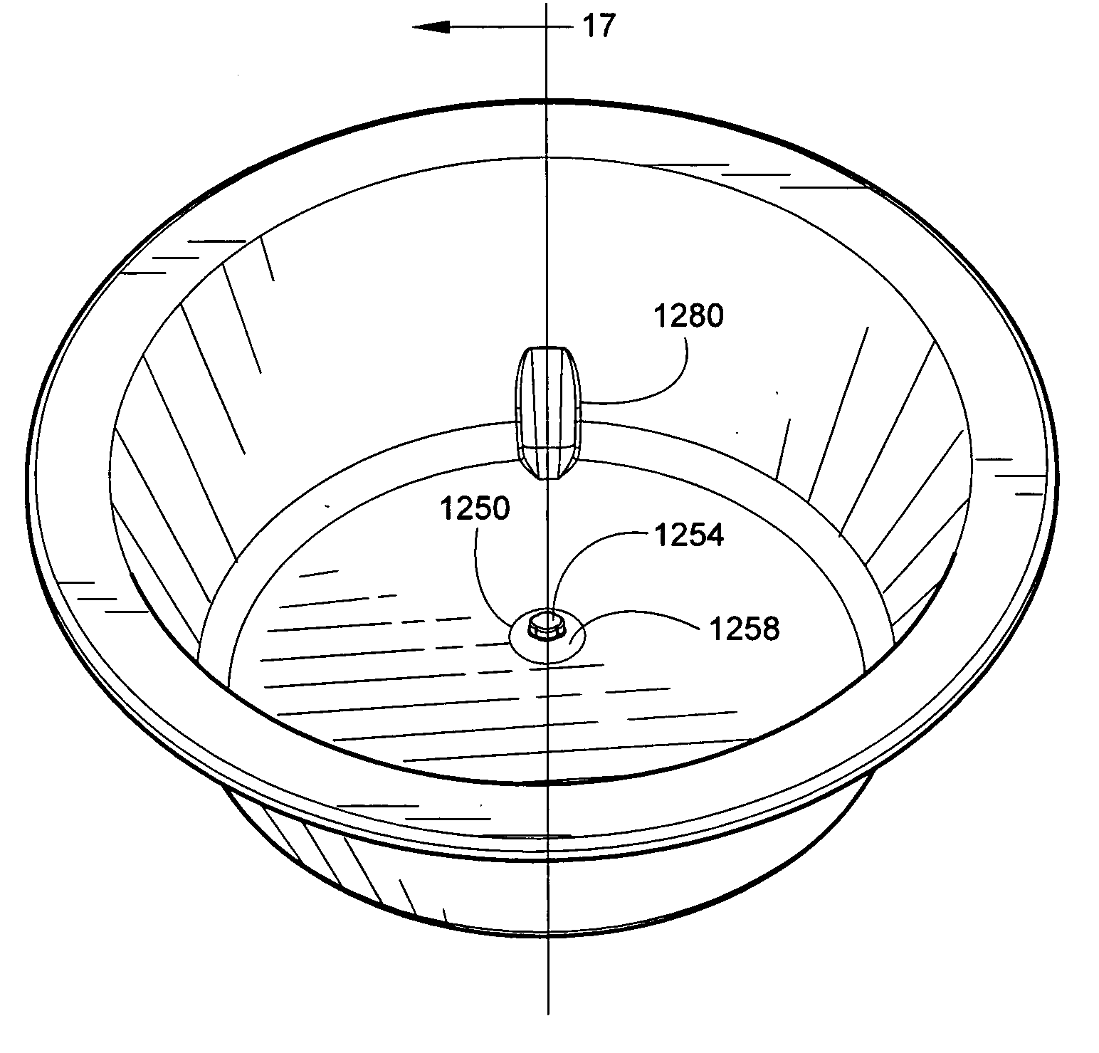 Basin for use in liquid warming device