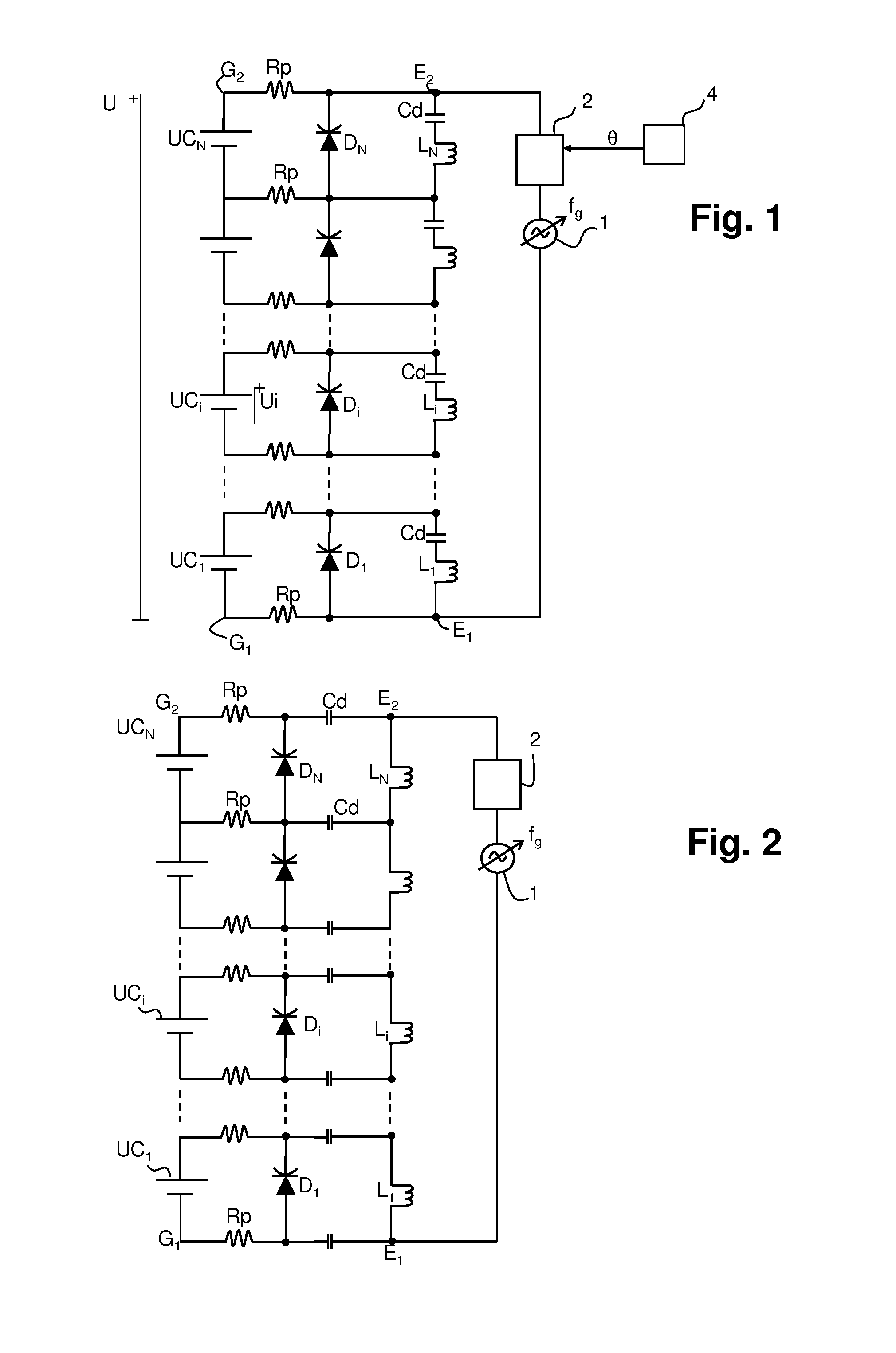 Device for monitoring the voltage output by the cells of an electrochemical generator
