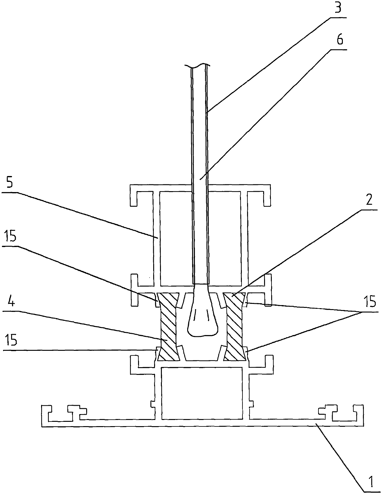 A method and equipment for forming polyurethane foamed metal profiles in inner cavity by threading method