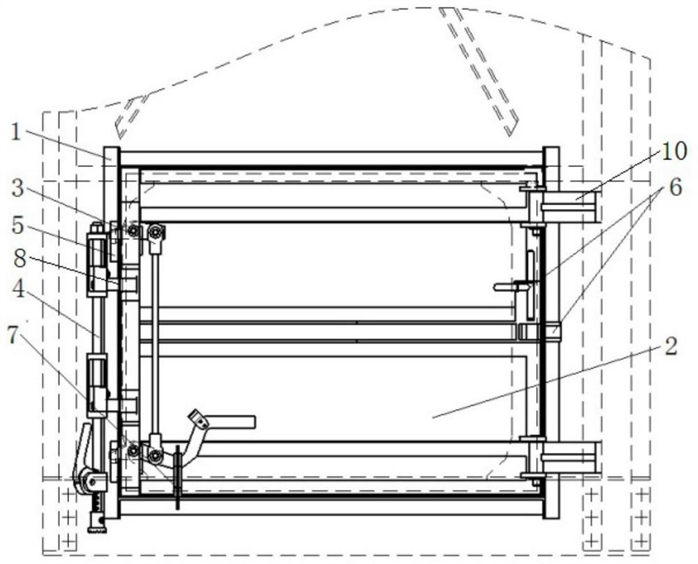 Side-hung type lower side door for railway open wagon