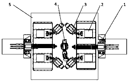 Full-automatic feeding and discharging machining workstation for ultra-precision cone body