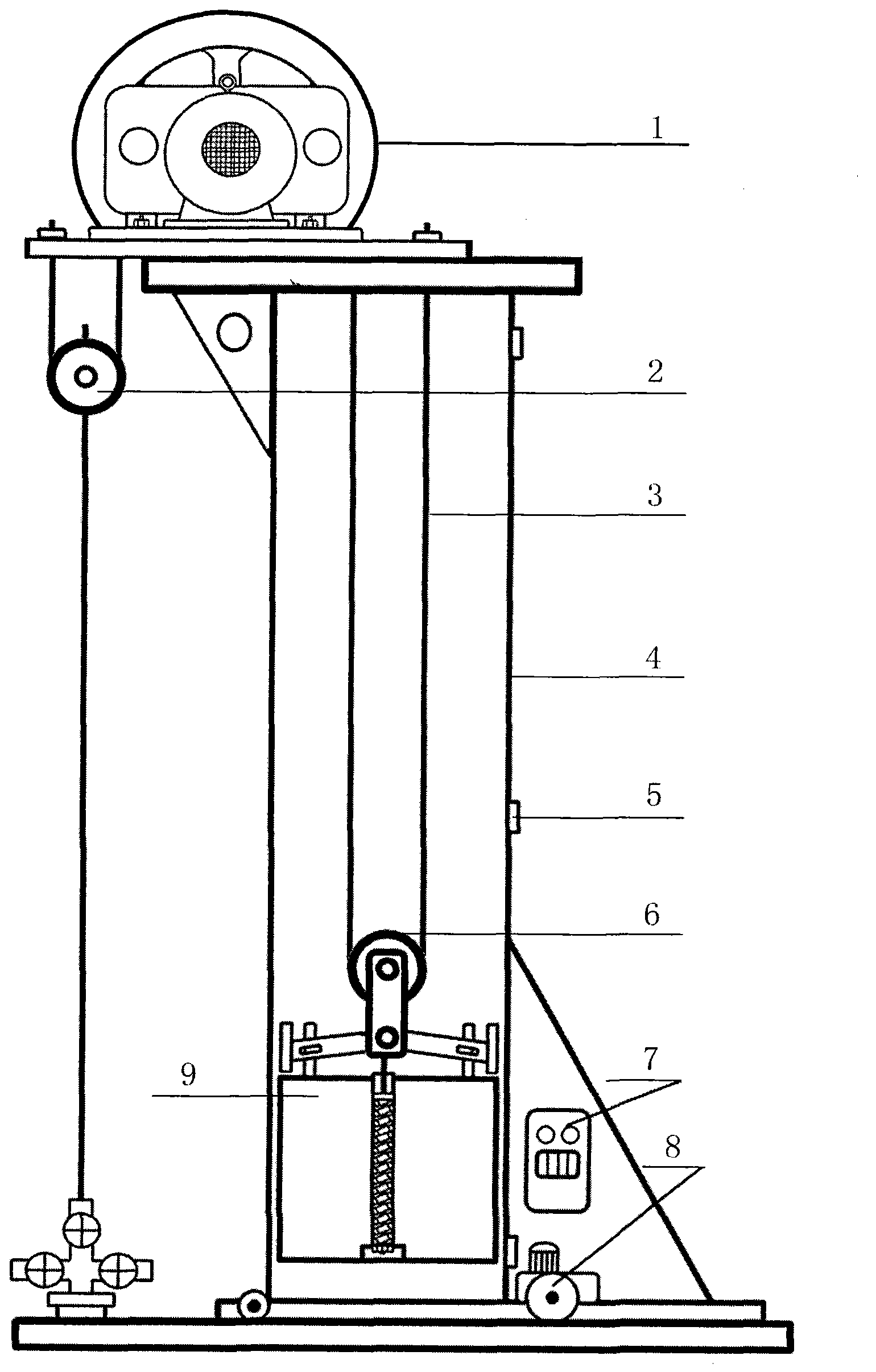 Double-driving non-contact transmission vertical oil sucking machine