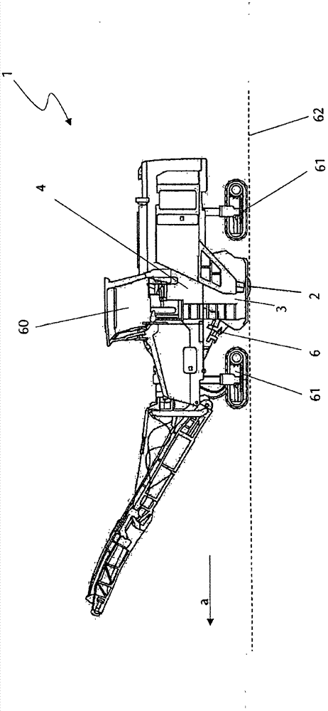 Ejector for a mobile ground preparation machine
