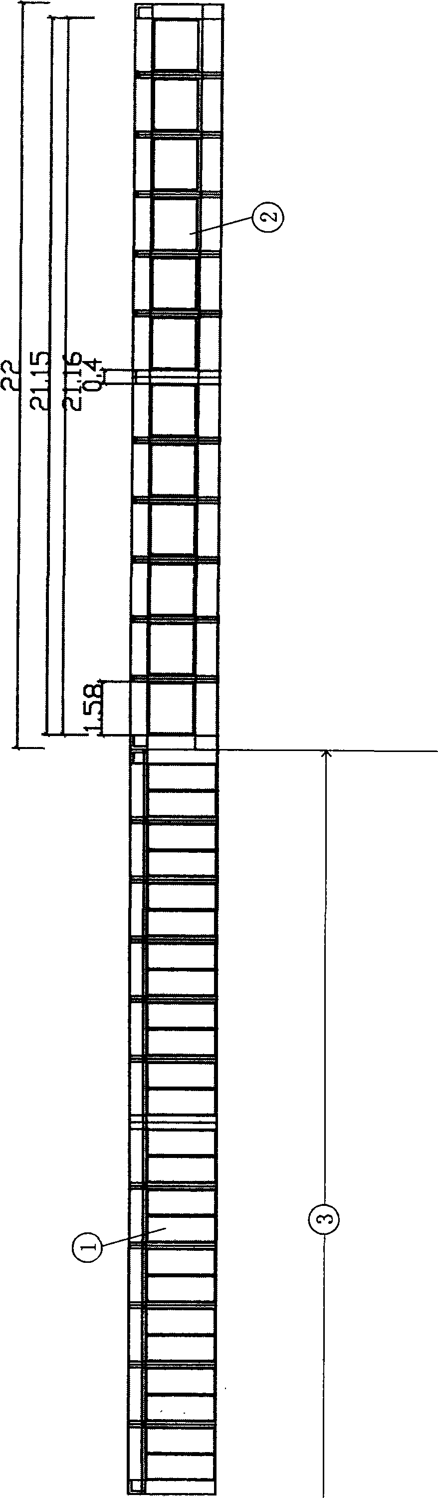 Vertical door shaft inner swing doors and outer swing doors for platform screen doors of long-rail train