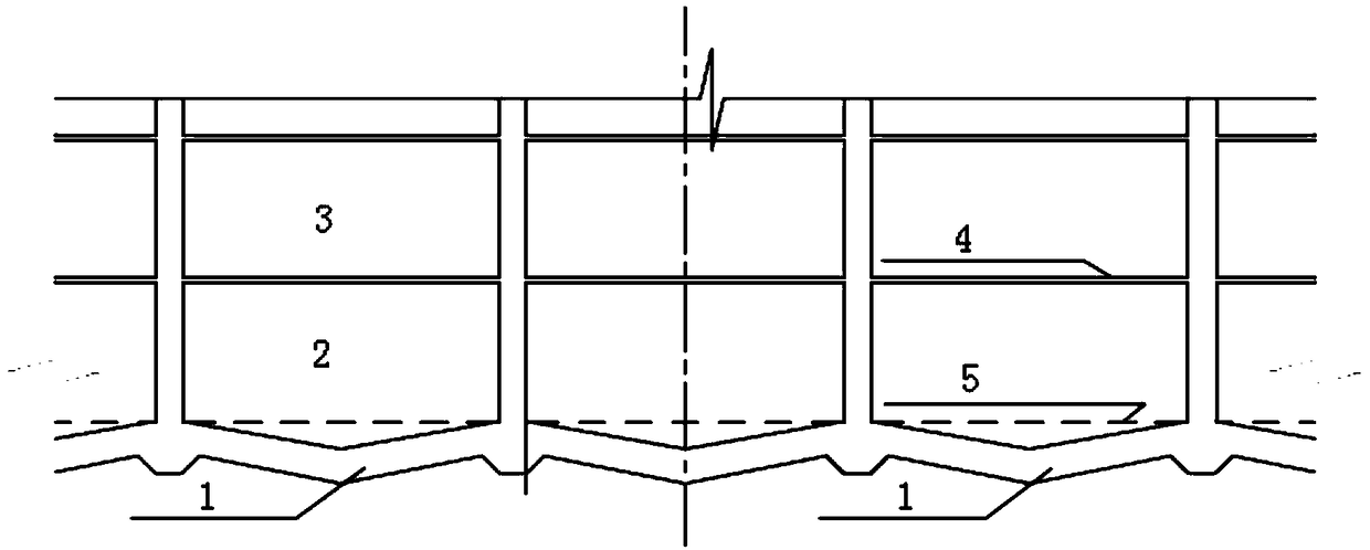 Basement bottom plate structure high in floating and cracking resistance and design method thereof