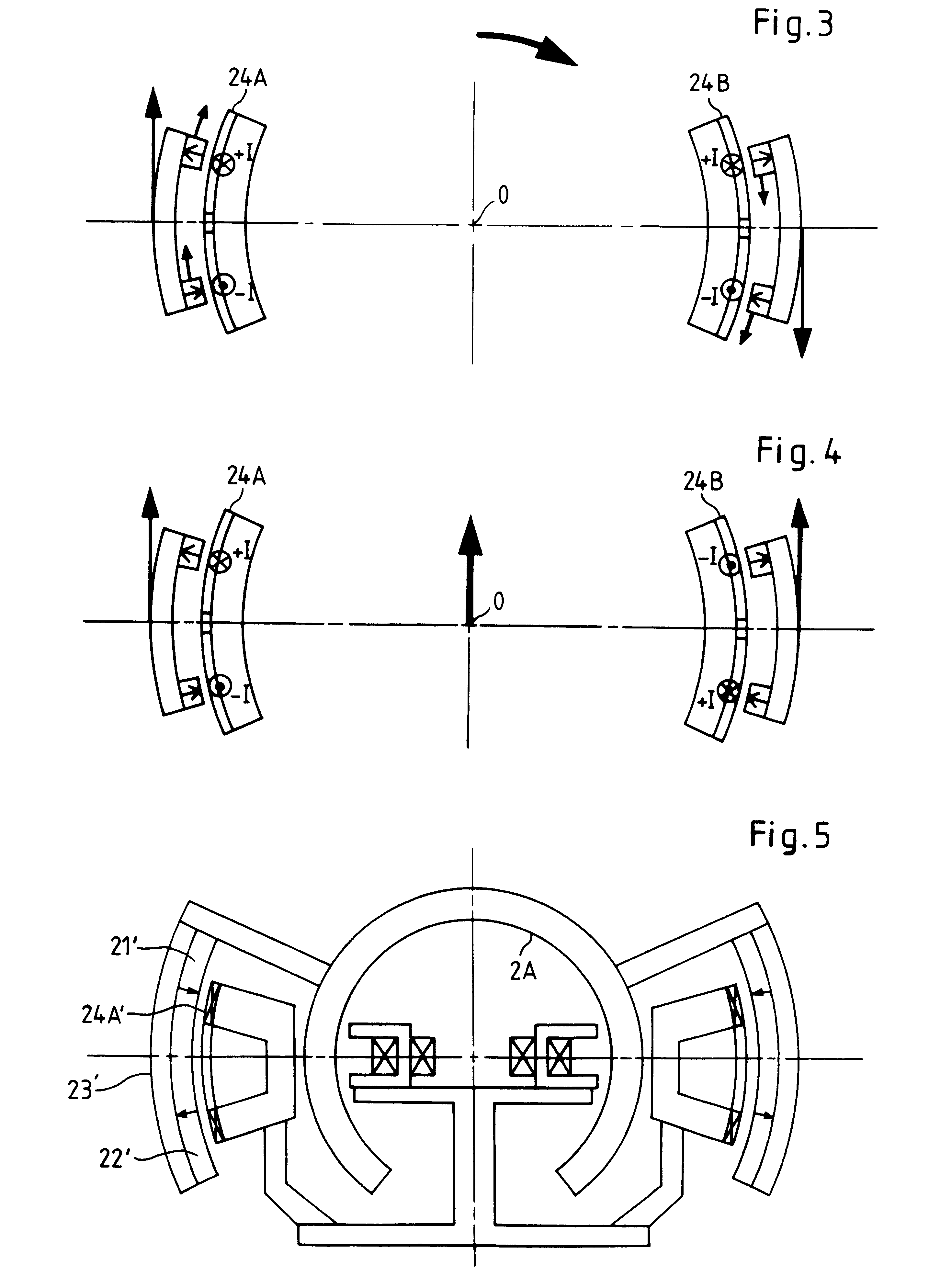 Magnetic centering bearing with high-amplitude tilt control