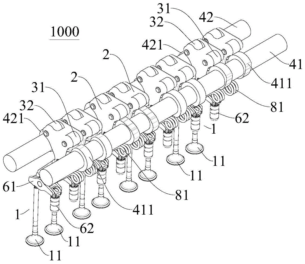 Air distribution mechanism for engine, and cam thereof