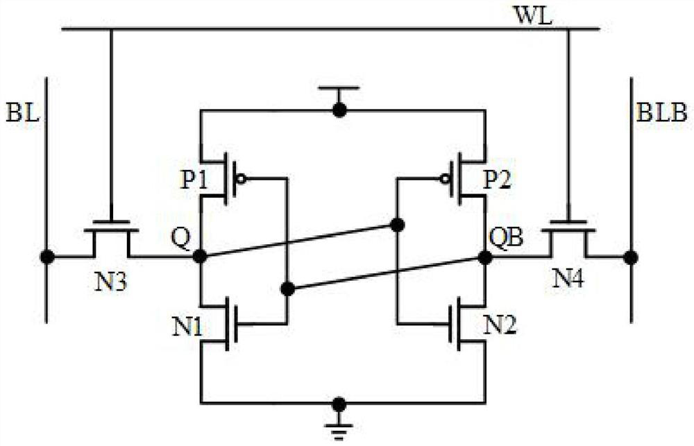 12T radiation-proof SRAM (Static Random Access Memory) storage unit based on polarity strengthening technology