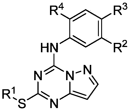 2-substituted-4-arylaminopyrazolotriazine derivative and application thereof in preparation of antitumor drugs