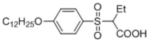 2-[(4-dodecyloxy phenyl) sulfuryl] butyric acid synthetic method