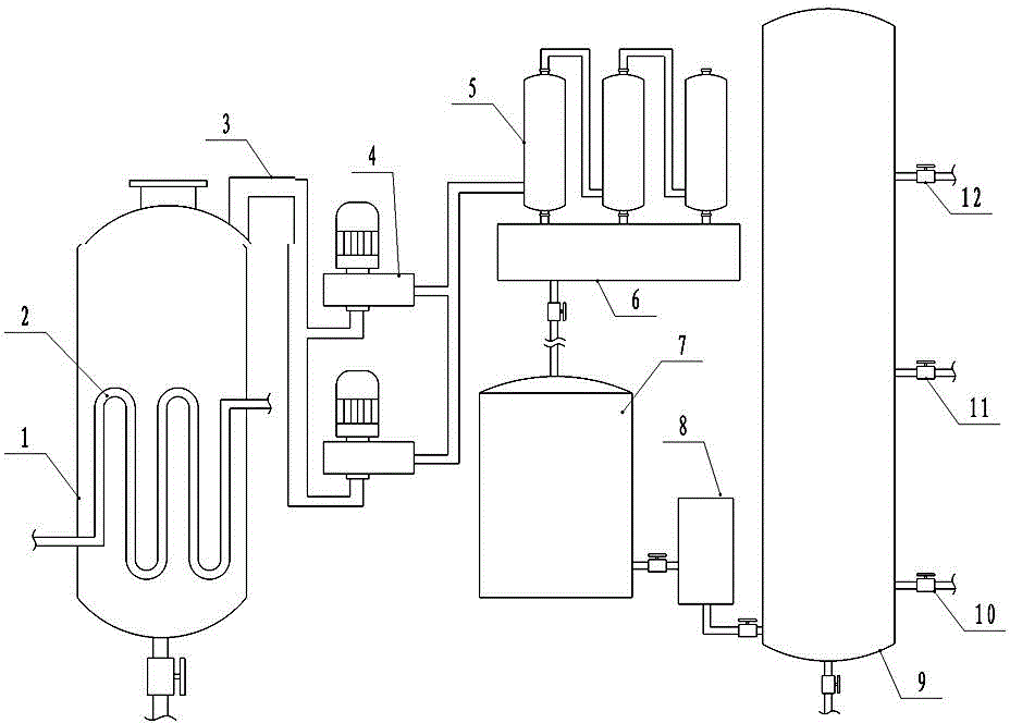 Negative pressure plant leaching solution concentration system