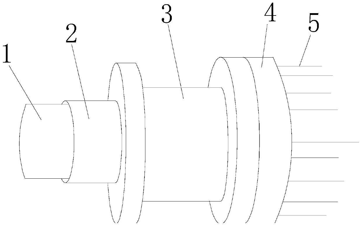 A device that can evenly distribute copper wires in the cable shielding layer by using magnetic suction to fit the cable