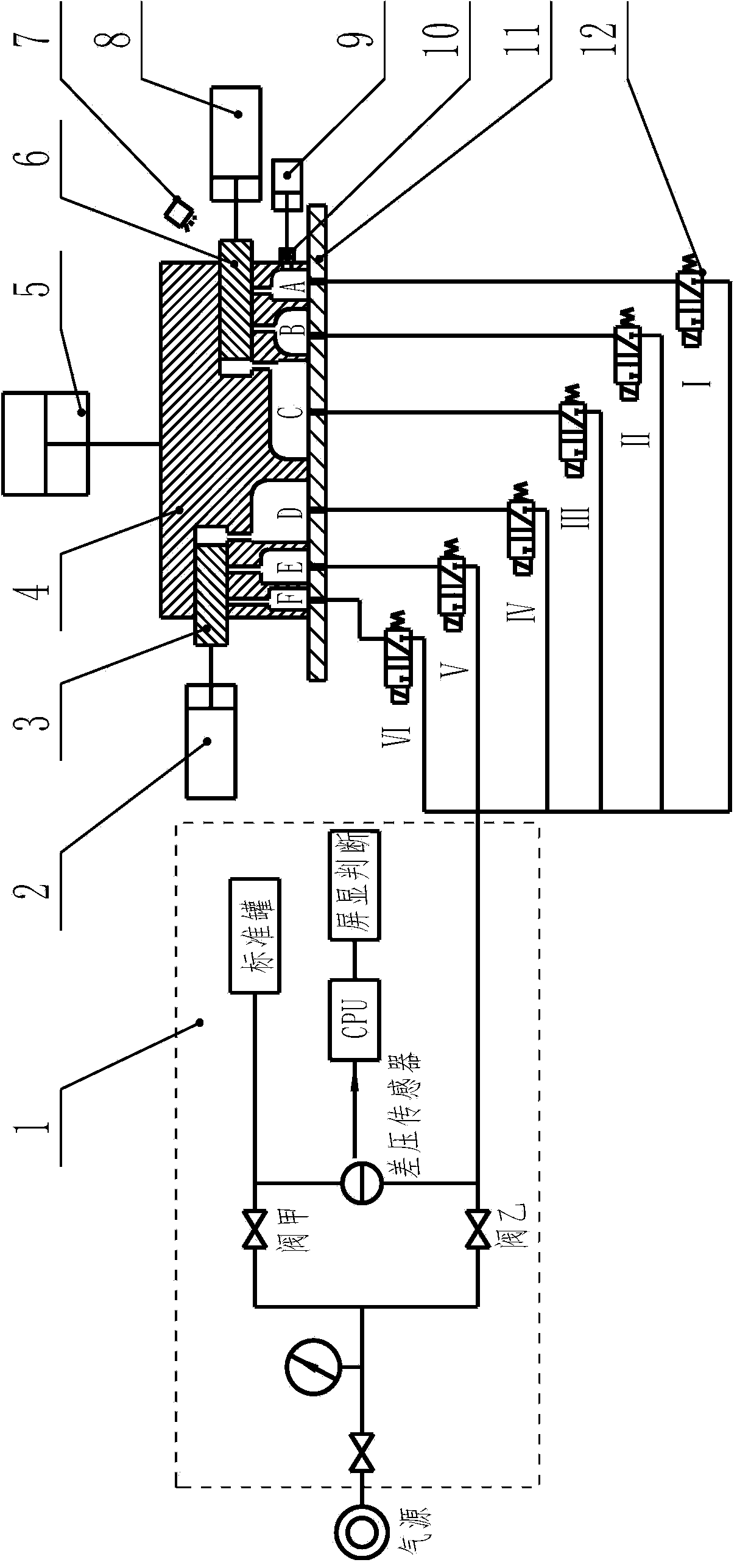 Method and device for detecting internal leakage of multi-cavity valve