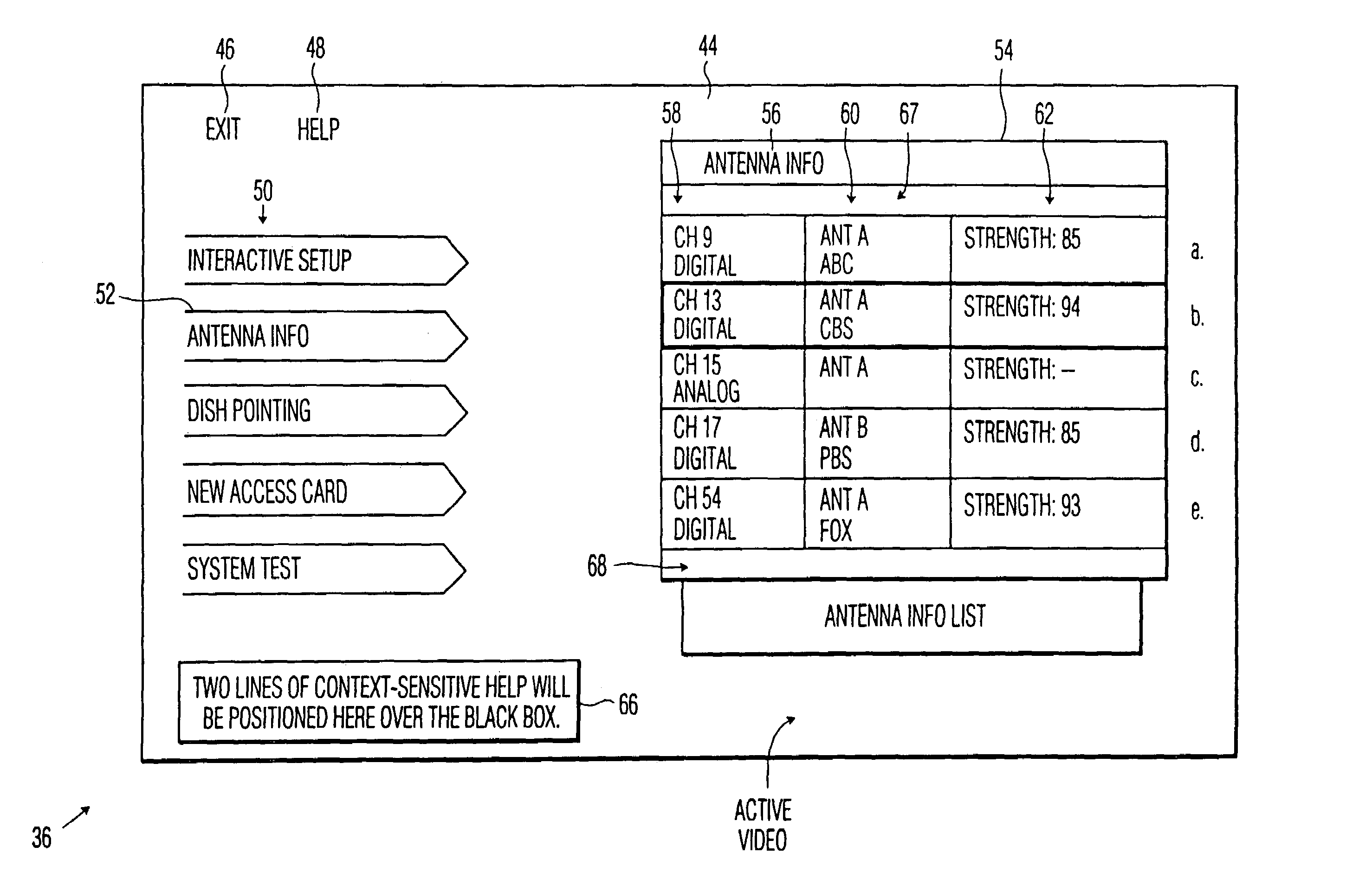 Real-time signal strength measurement and display of digital television signals