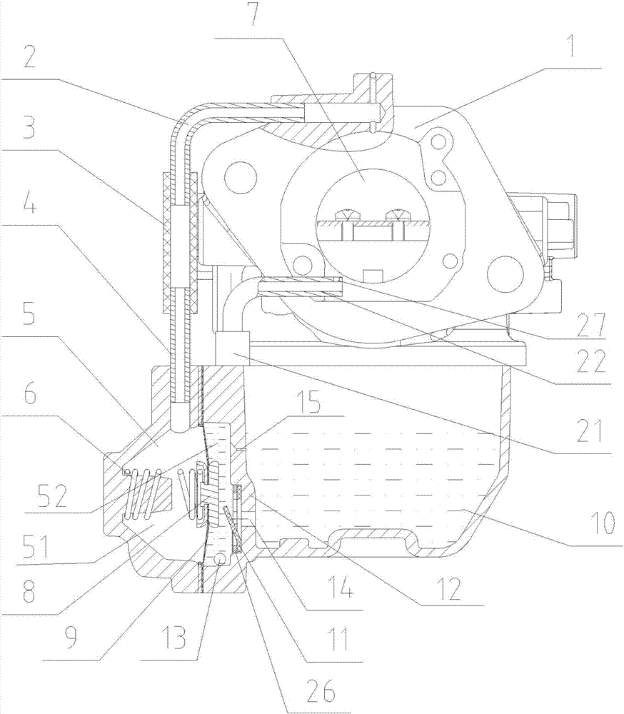 Outboard machine carburetor with rapidly-accelerating thickening device