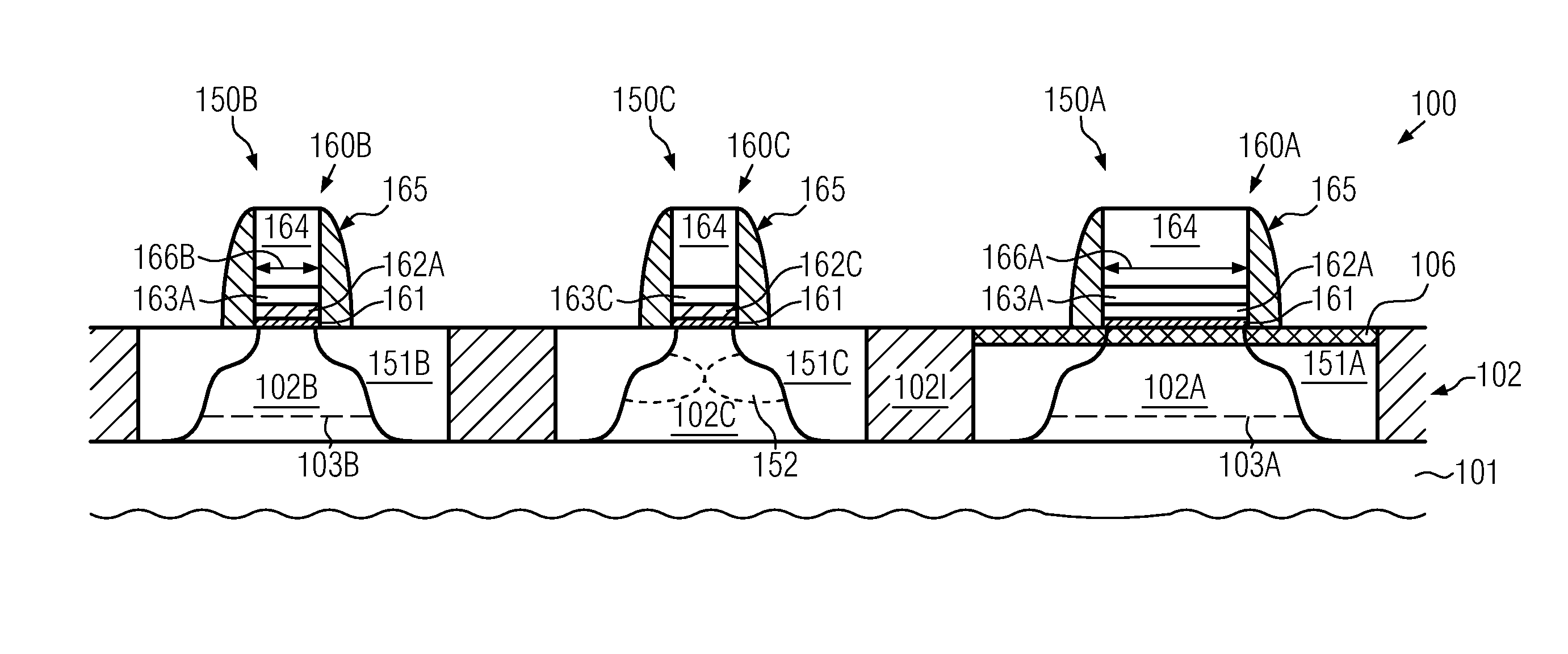 Differential threshold voltage adjustment in PMOS transistors by differential formation of a channel semiconductor material