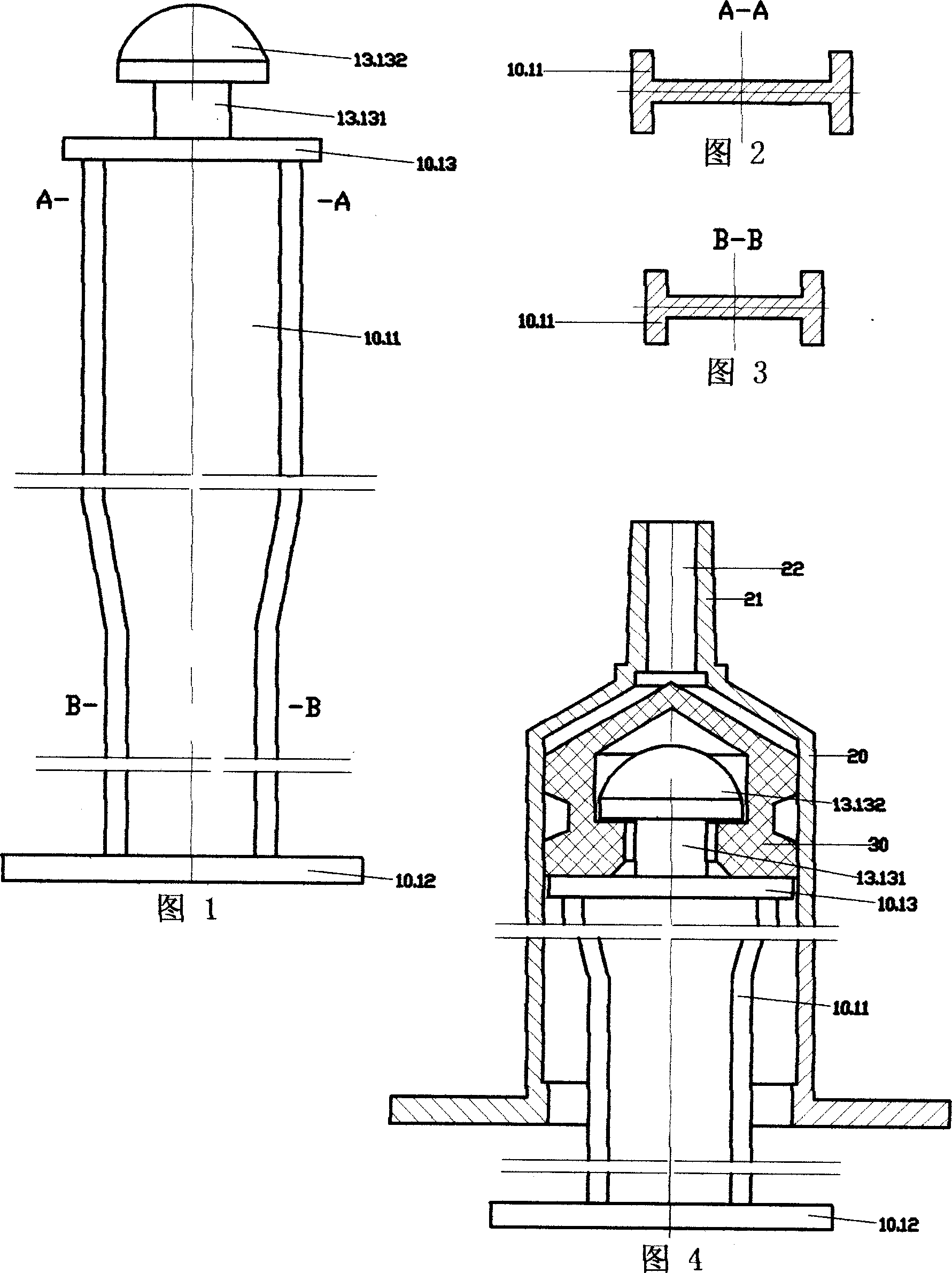 Special-shaped core pole of injector