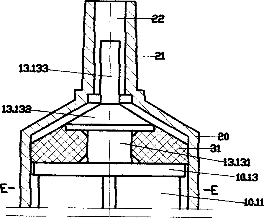 Special-shaped core pole of injector