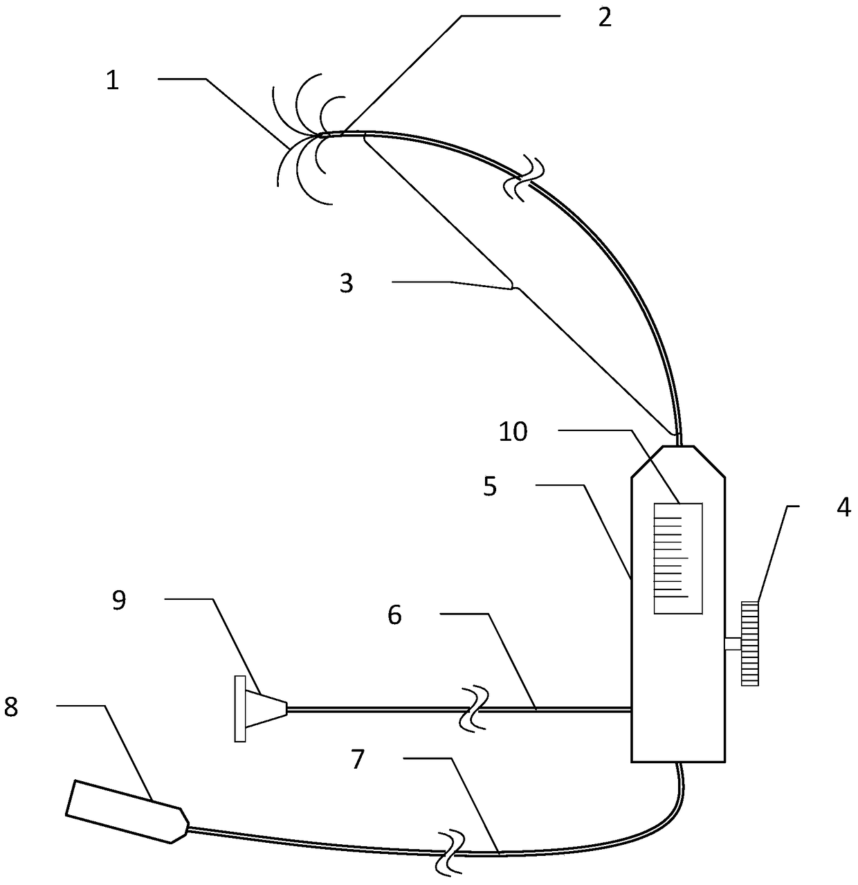 Umbrella-shaped radiofrequency ablation electrode needle for endoscope