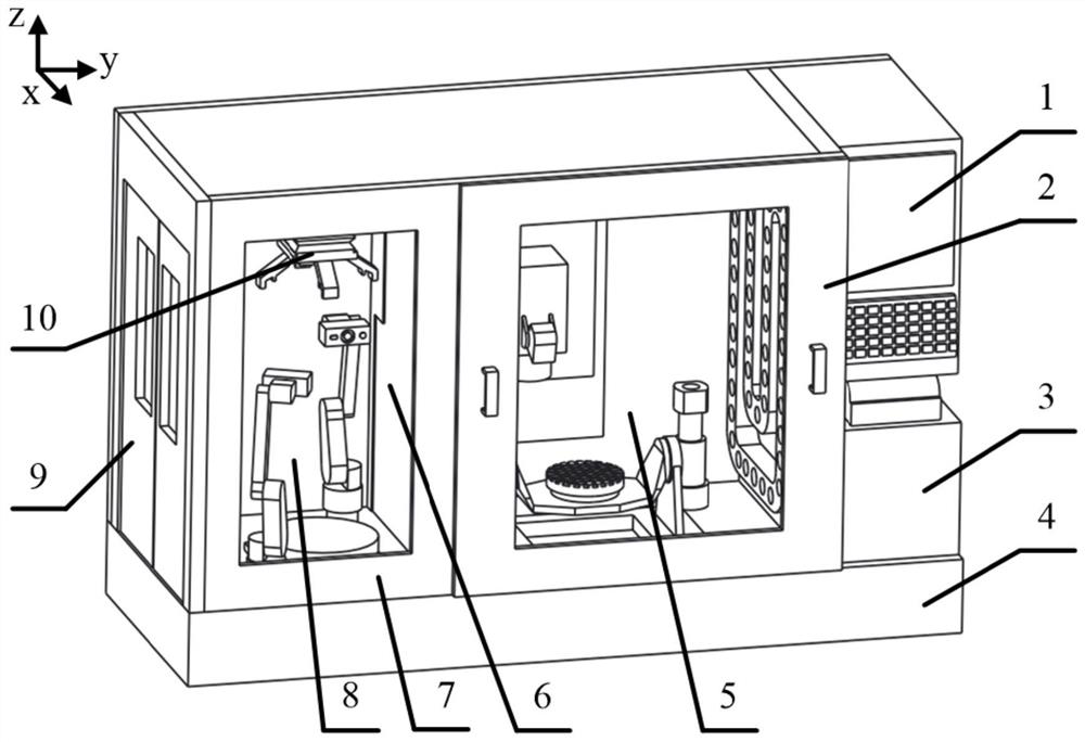 Milling, grinding and polishing in-situ imaging integrated intelligent equipment and machining method