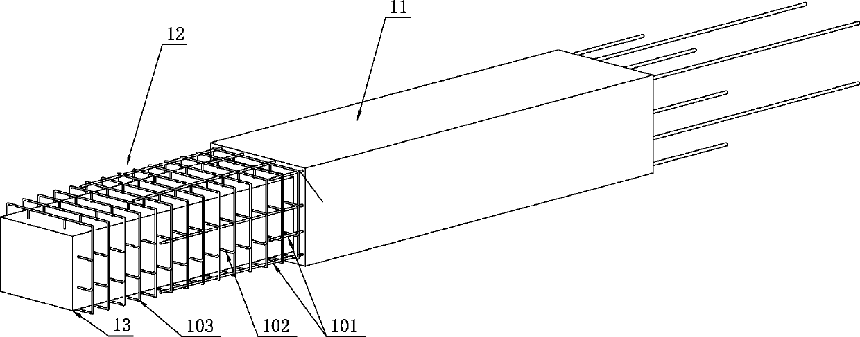 A prefabricated reinforced concrete frame variable section column and its construction method