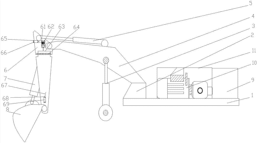 Multifunctional excavator front-end working device